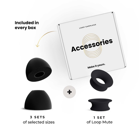 Loop Earplug Foam Tips and Packaging
